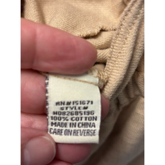 Ladies Hot Kiss Tan Linen Overalls M - Picture 5 of 6